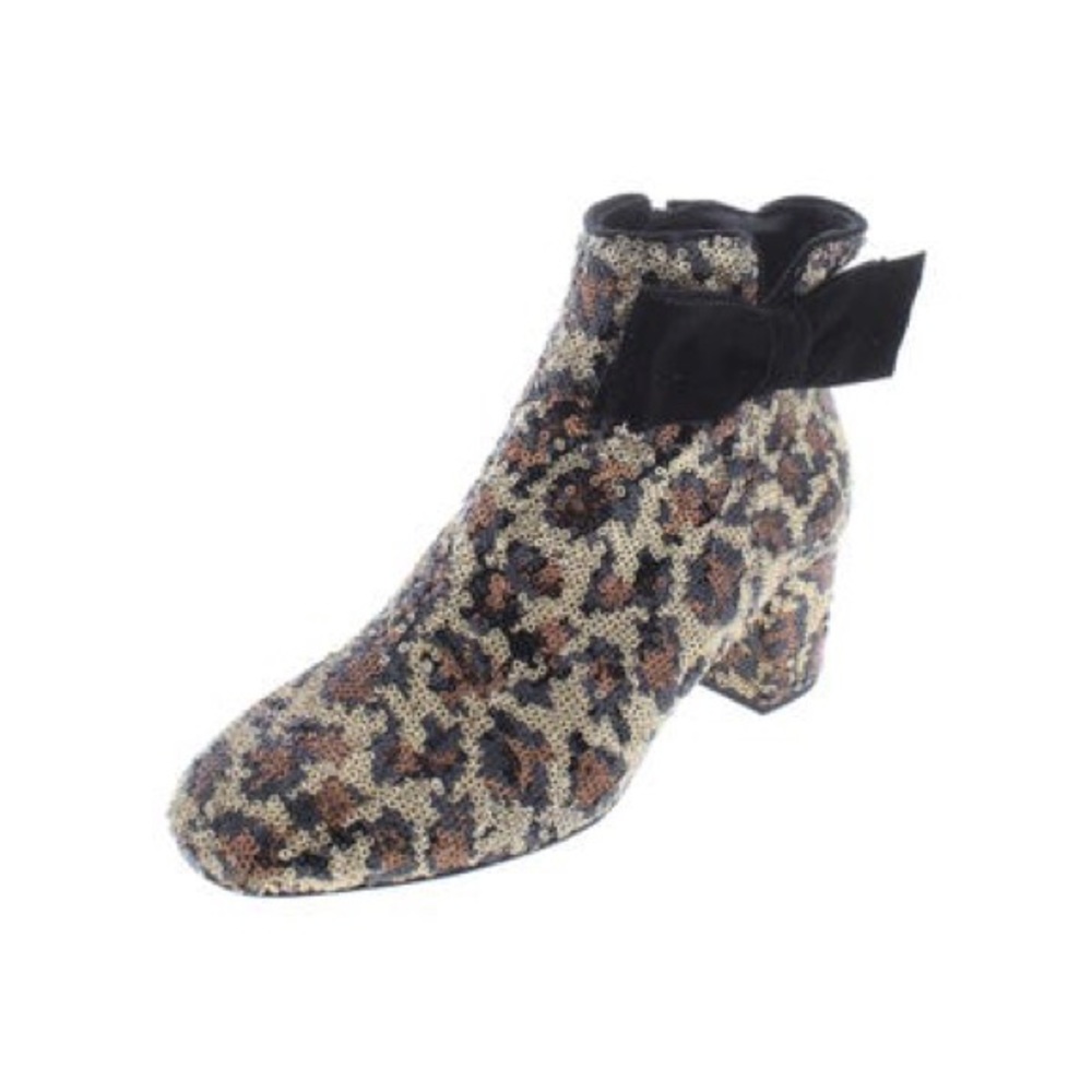 Kate spade Langley sequin leopard boot 7.5 new